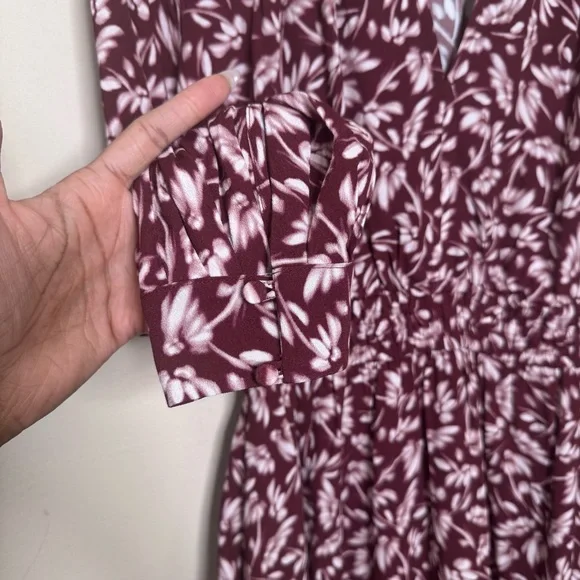 Madewell Smocked Y-Neck Mini Dress In Floral - Picture 14 of 16